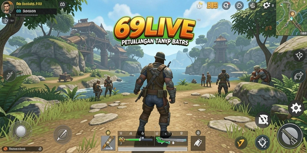 Screenshot gameplay 69LIVE menampilkan aksi seru dalam dunia terbuka.