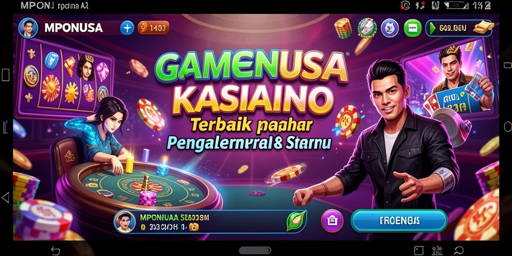 Tampilan gameplay Kasino yang menarik dan interaktif di MPONUSA.