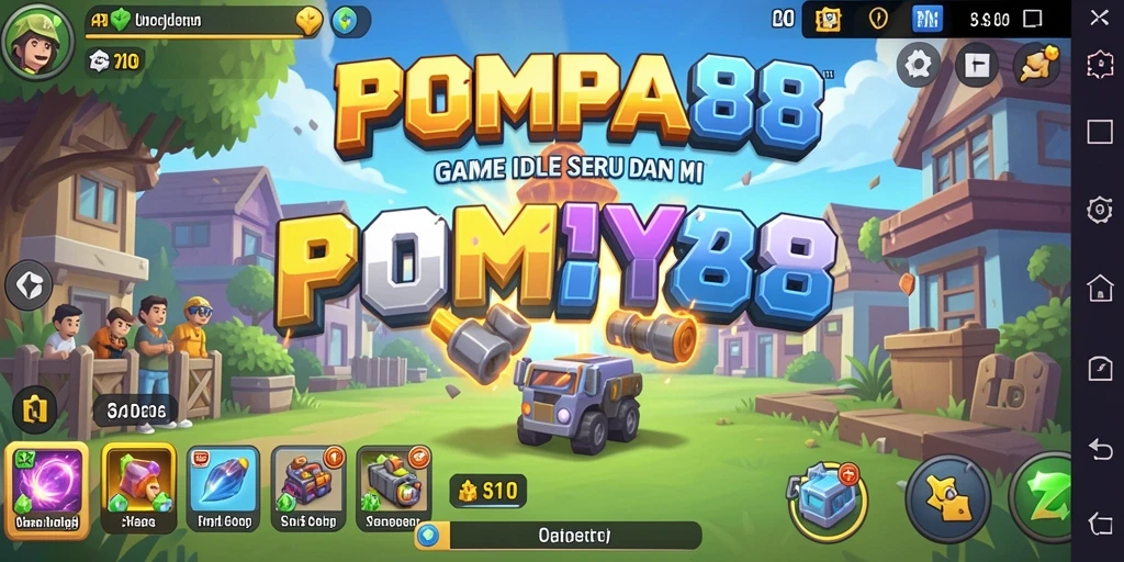 Tampilan antarmuka POMPA88 yang menarik dan gameplay Idle yang mengasyikkan.