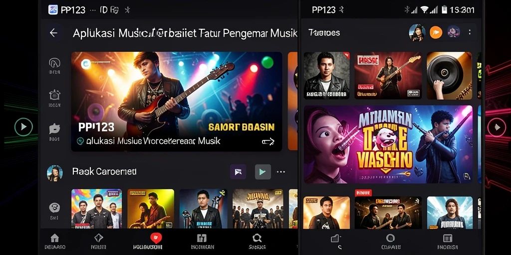 Tampilan gameplay PP123 yang menarik dengan berbagai fitur musik.